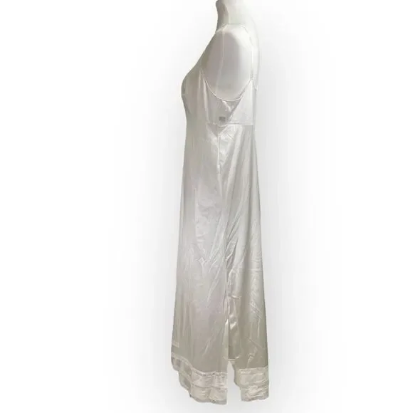 Vintage Full chemise long slip gown nightgown, size 40 (bra size). Approx XL - Picture 5 of 13